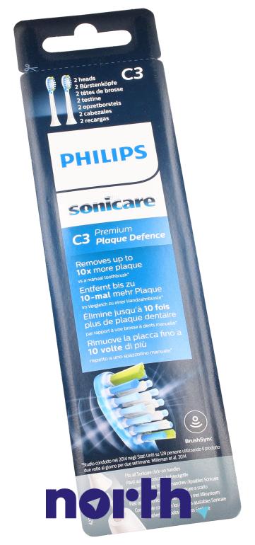 Końcówki Sonicare (2szt.) Premium Plaque Control HX904217 do szczoteczki do zębów Philips HX6311/07,4