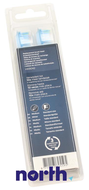 Końcówki Sonicare (2szt.) Premium Plaque Control HX904217 do szczoteczki do zębów Philips HX6511/02,5