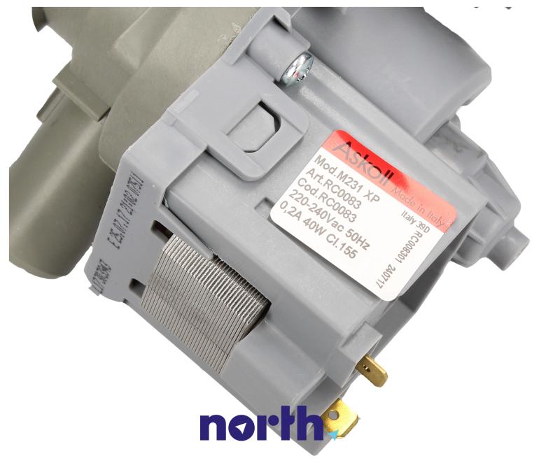 Pompa odpływowa kompletna do pralki AWG 650 WP-PL/RU (Whirlpool) M231XP,3