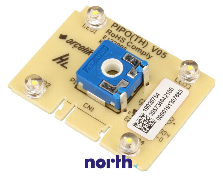 Płytka z diodami LED do lodówki Beko RCNK310KC0W RU (K54310N A+ FH),0